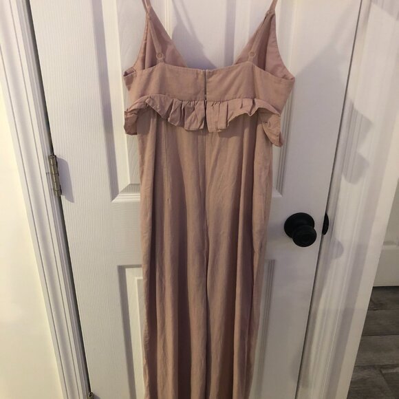 ASOS Linen Ruffle Cami Jumpsuit - Picture 2 of 6